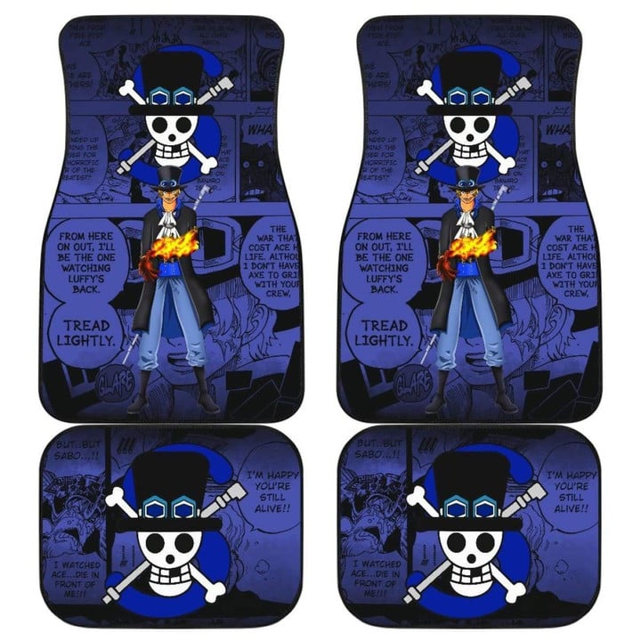 Sabo One Piece One Piece Car Floor Mats Manga Mixed Anime Cool Universal Fit