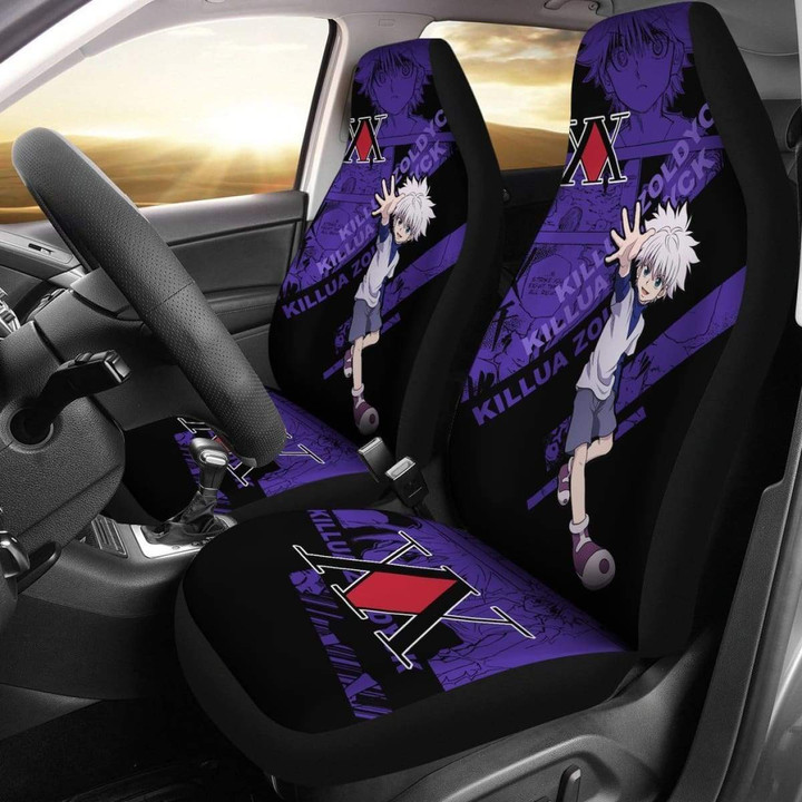 Killua Zoldyck Characters Hunter X Hunter Car Seat Covers Anime Gift For Fan Universal Fit