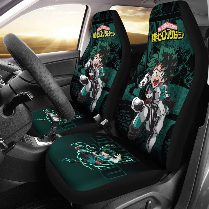 Izuku Midoriya Deku My Hero Academia Car Seat Covers Manga Mixed Anime Funny Universal Fit