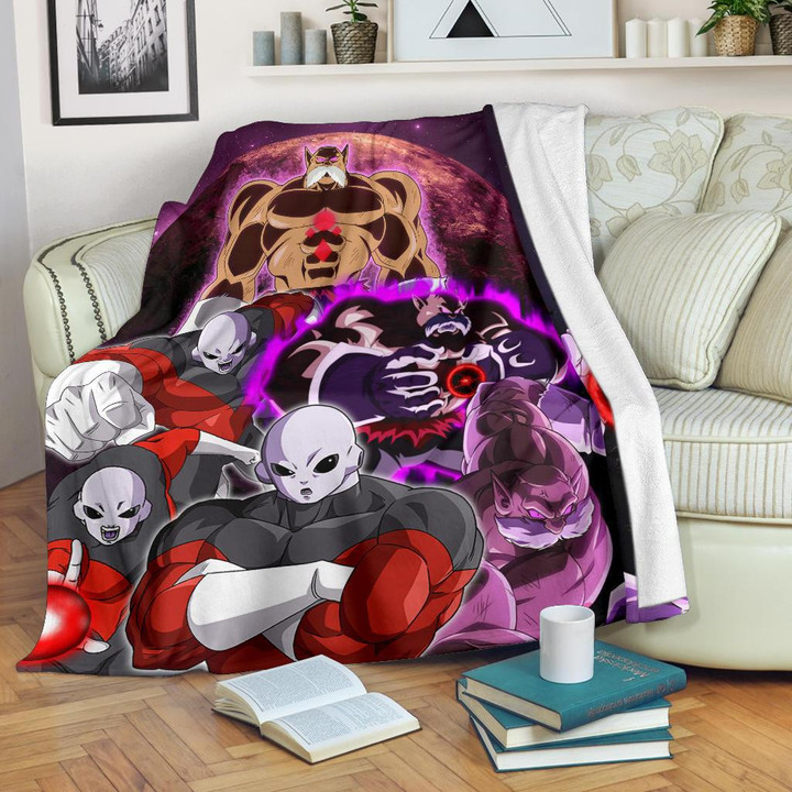 Dragon Ball Anime Fleece Blankets | DB Jiren Power Universe 11 Purple Galaxy Fleece Blanket