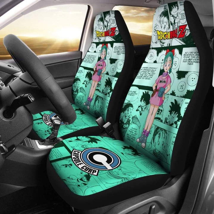 Bulma Dragon Ball Z Car Seat Covers Manga Mixed Anime Universal Fit