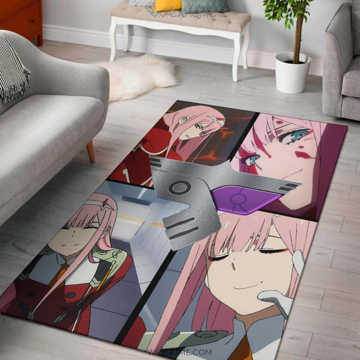 Darling In The Franxx Anime Area Rug | Zero Two Code 002 Moments S Class Rugs Home Decor GENZ2503