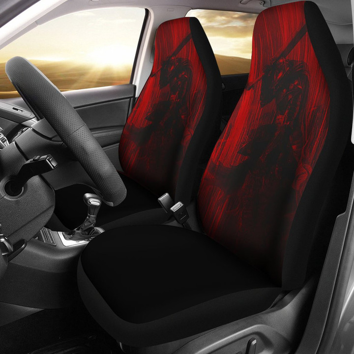 Berserk Anime Car Seat Covers - Guts Armor Armadura With Sword Red Blood Rain Seat Covers