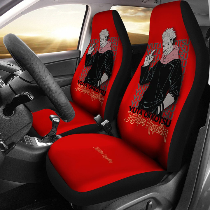 Yuji Itadori Car Seat CoversJujutsu KaiSen Anime Seat Covers