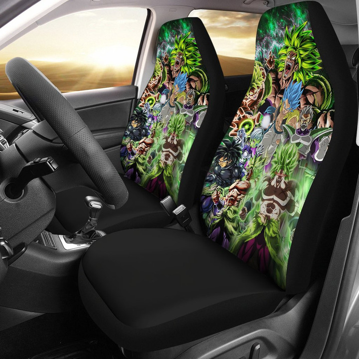 Dragon Ball Anime Car Seat Covers | DB Villains Broly Super Saiyan Full Power Seat Covers