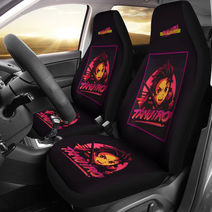 kimetsu yaiba anjiro Car Seat Covers Anime Demon Slayer Seat Covers