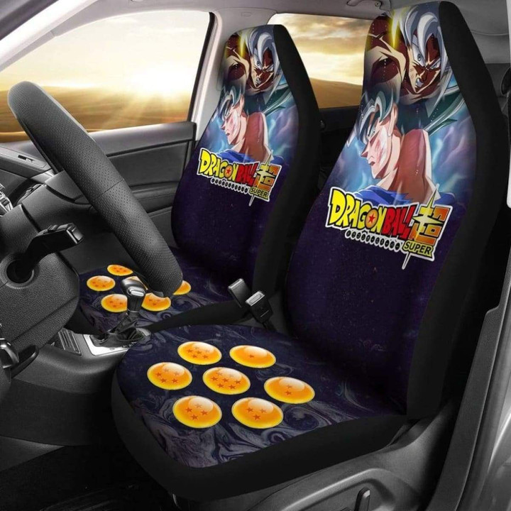 Goku Super Saiyan Ultra Instinct Dragon Ball Anime Car Seat Covers Universal Fit
