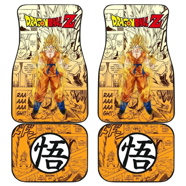 Goku Saiyan Characters Dragon Ball Z Car Floor Mats Manga Mixed Anime Universal Fit
