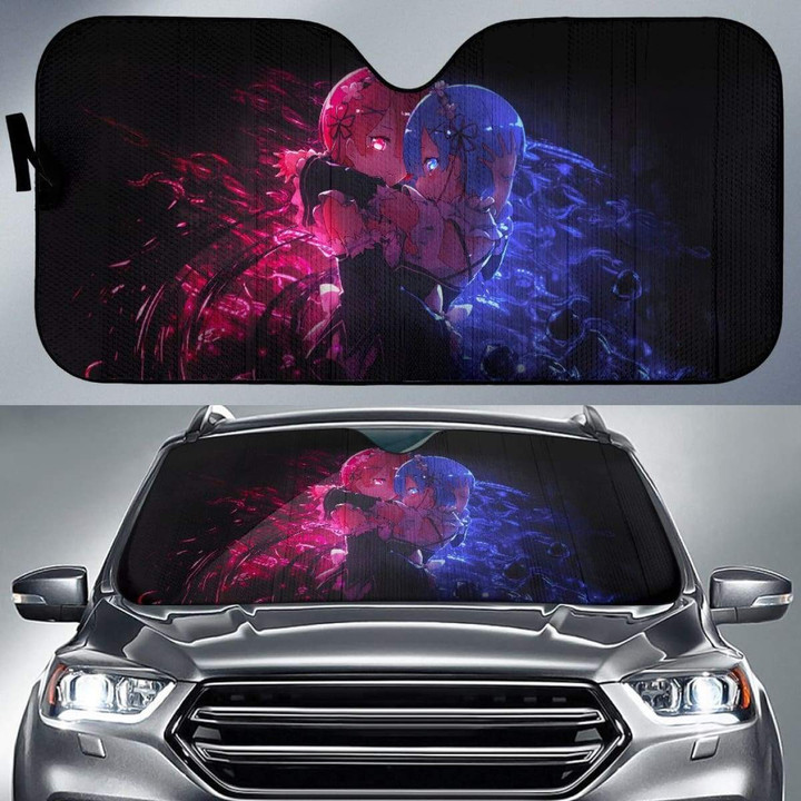 Rem And Ram Car Sun Shades Anime Fan Gift H Universal Fit