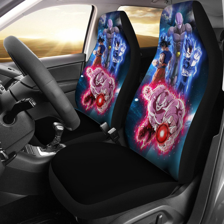 Dragon Ball Anime Car Seat Covers | DB Goku Vegeta Vs Villains Vapor Blue Galaxy Seat Covers