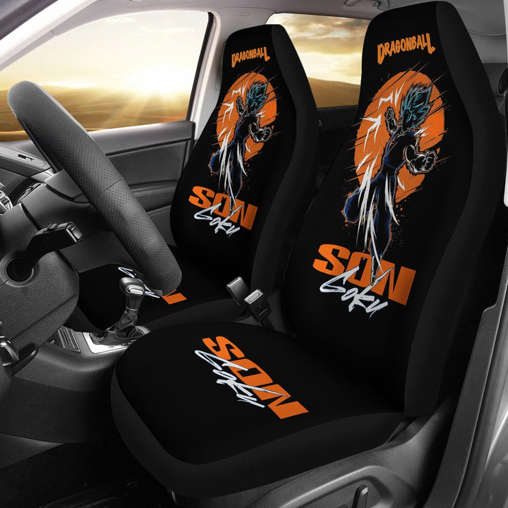 Goku Dragon Ball Orange Car Seat Covers Anime Seat Covers