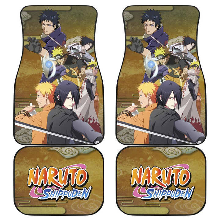 Naruto Anime Car Floor Mats | Adult Naruto Sasuke And Obito Fighting Mode Car Mats