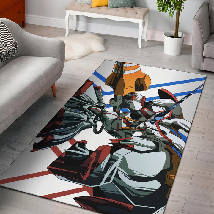 Darling In The Franxx Anime Area Rug | Darling Strelizia Drawing Artwork White Rugs Home Decor