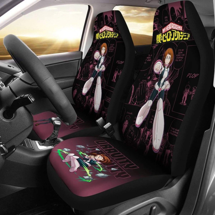 My Hero Academia Manga Mixed Anime Ochako Uraraka Car Seat Covers Universal Fit