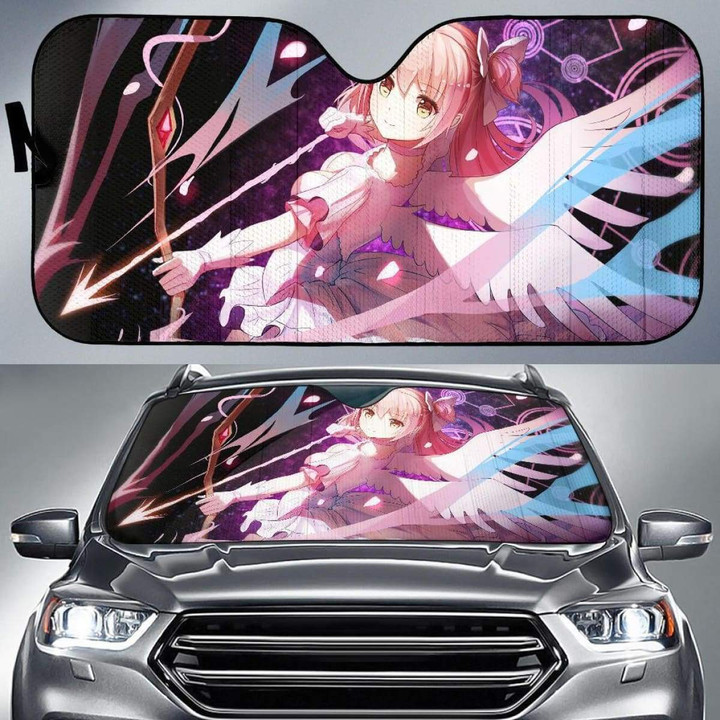 Anime Girl Warrior Hd Car Sun Shade Universal Fit