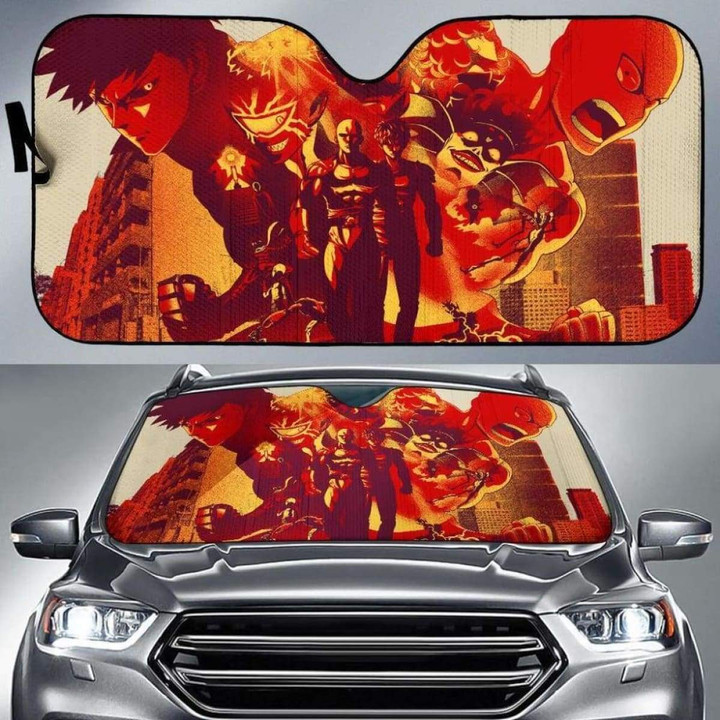 One Punch Man Anime Car Auto Sun Shades Universal Fit