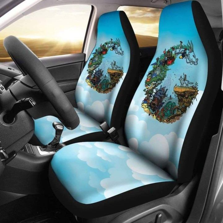 Blue Anime Car Seat Cover Universal Fit