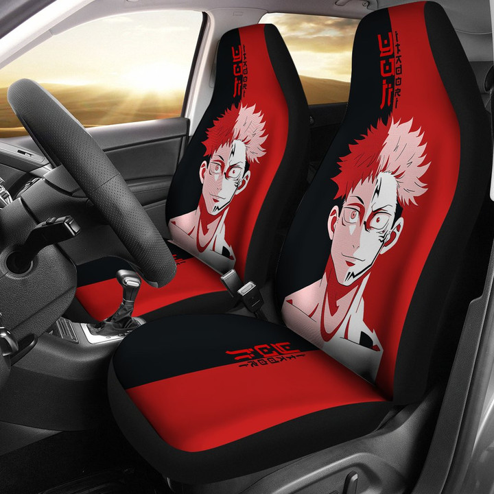 Yuji Itadori Car Seat Covers Fan Art Jujutsu KaiSen Anime Seat Covers Fan Gift