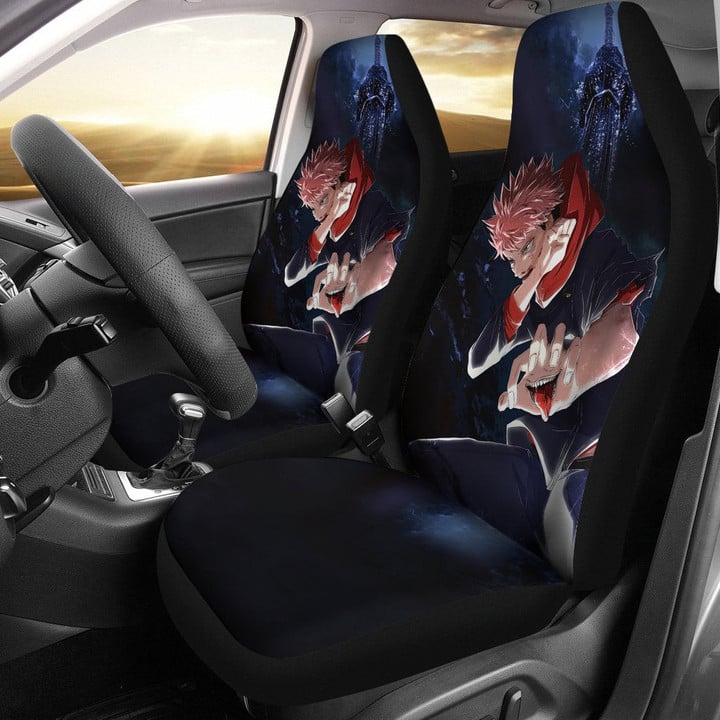 Yuji Itadori Car Seat Covers Fan Art Jujutsu KaiSen Anime Seat Covers