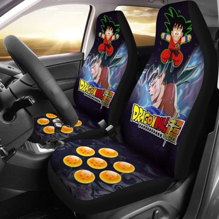 Goku Super Saiyan Ultra Instinct Dragon Ball Anime Car Seat Covers Universal Fit