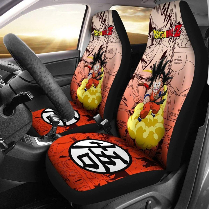 Goku Kid Dragon Ball Z Car Seat Covers Manga Mixed Anime Funny Universal Fit