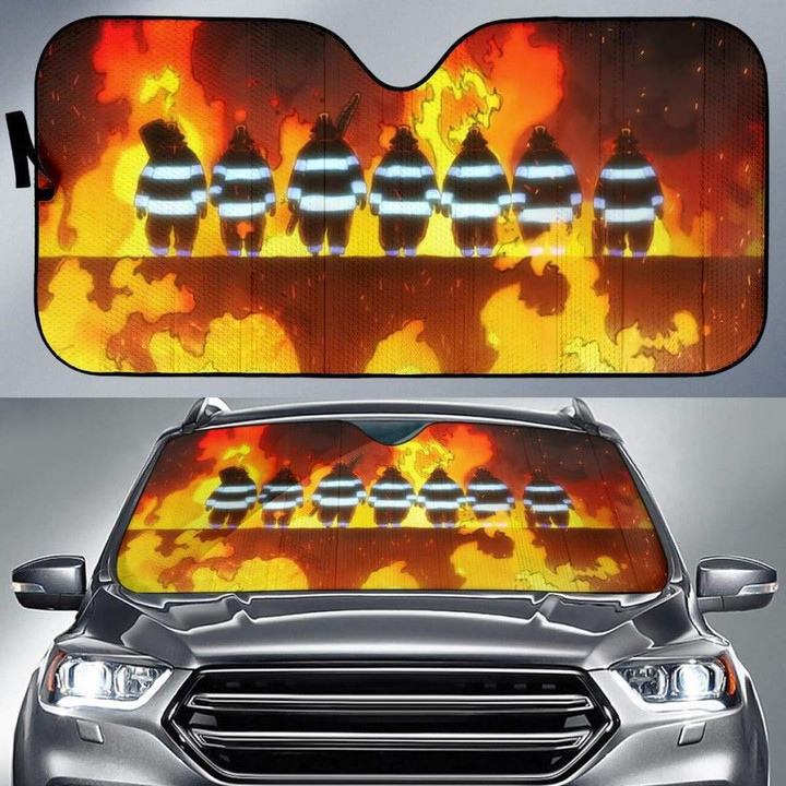 Fire Force Auto Sunshade Anime Universal Fit