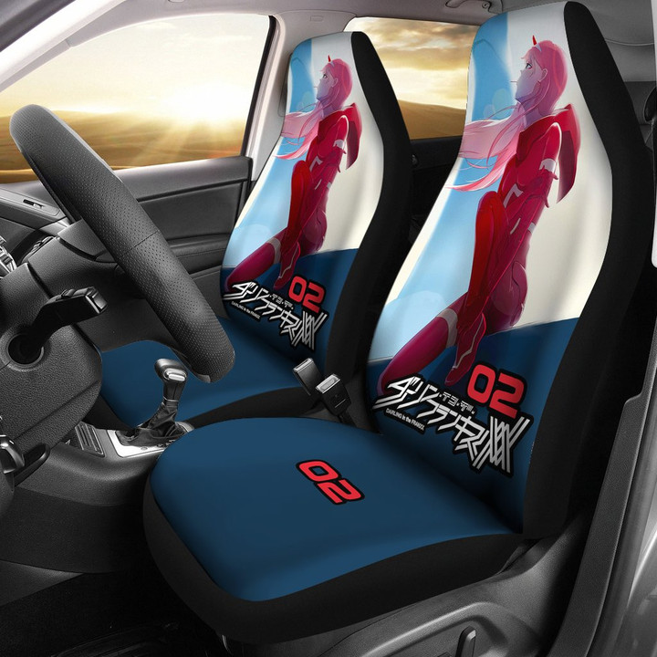 Zero Two Anime Girl Car Seat Covers For Car
