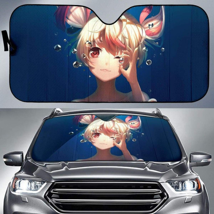 Anime Girl Bubbles Hd Car Sun Shade Universal Fit