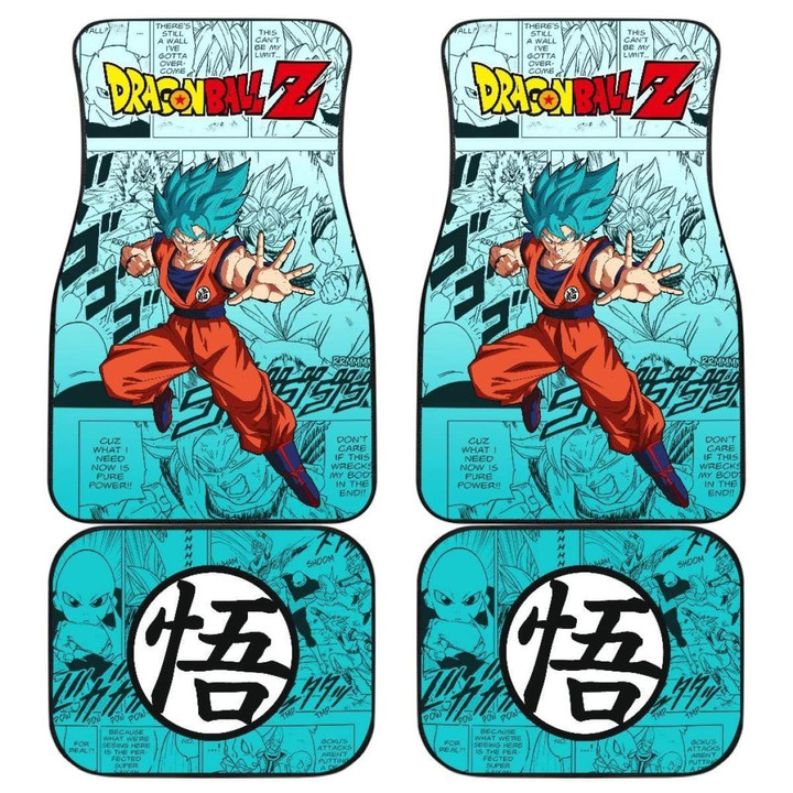 Goku Blue Dragon Ball Z Car Floor Mats Manga Mixed Anime Universal Fit