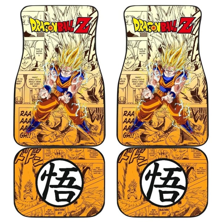 Goku Saiyan Dragon Ball Z Car Floor Mats Manga Mixed Anime Strong P Universal Fit