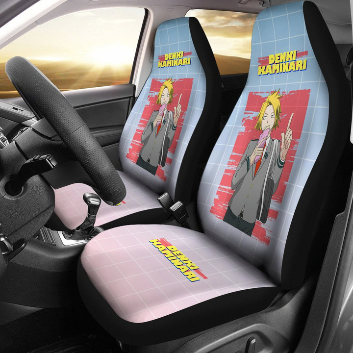My Hero Academia Car Seat Covers Denki Kaminari Anime Seat Mats