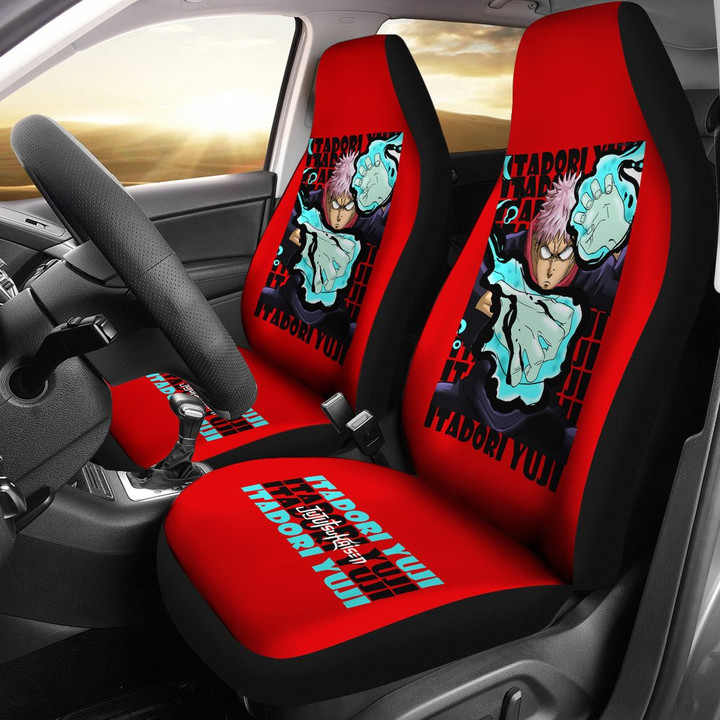 Yuji Itadori Anime Car Seat Covers Fan Jujutsu KaiSen Seat Covers