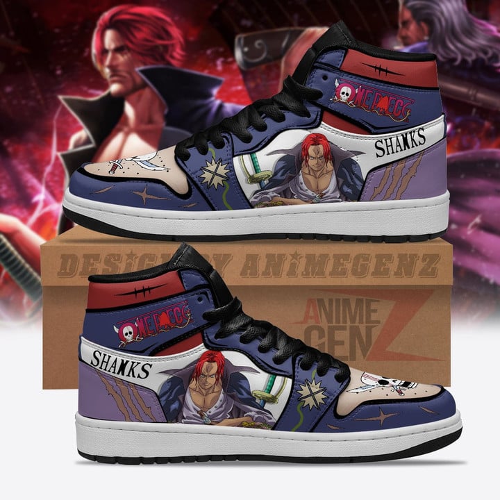 One Piece Shanks Red Hair JD Sneakers Custom Anime Shoes