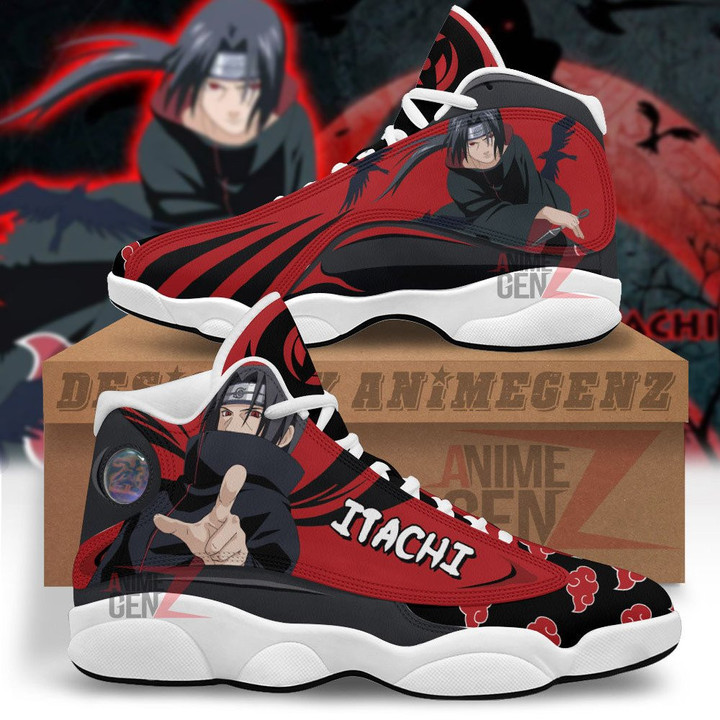 Naruto Akatsuki Uchiha Itachi Air Jordan 13 Sneakers Custom Anime Shoes