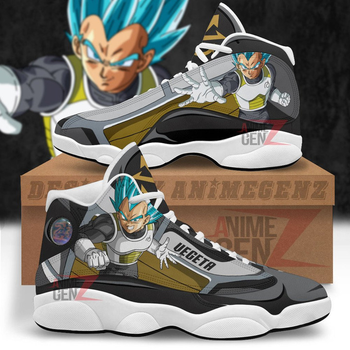 Dragon Ball Vegeta Fukkatsu Super Saiyan God Air Jordan 13 Sneakers Custom Anime Shoes