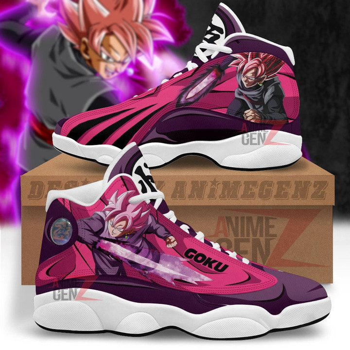 Dragon Ball Sneakers Goku Black Rose Air Jordan 13 Sneakers Custom Anime Shoes