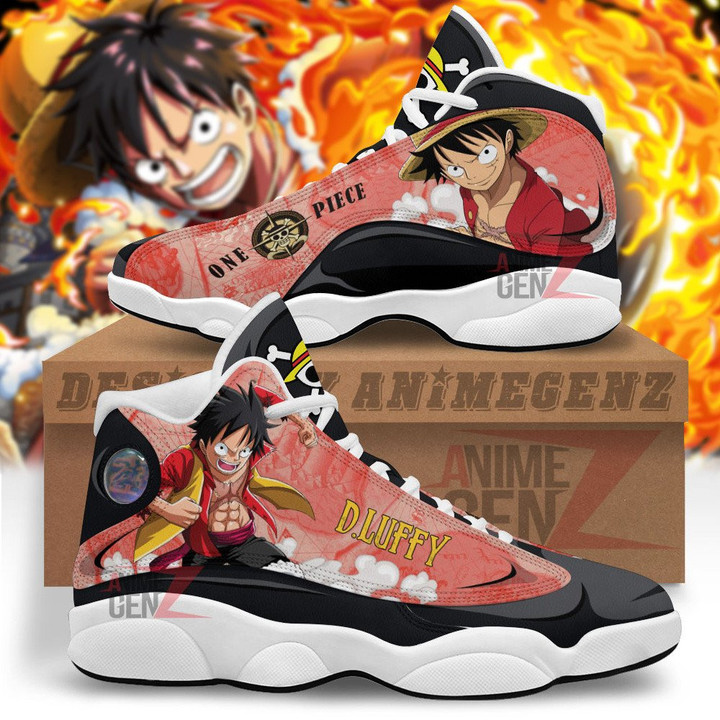 One Piece Luffy Air Jordan 13 Sneakers Custom Anime Shoes