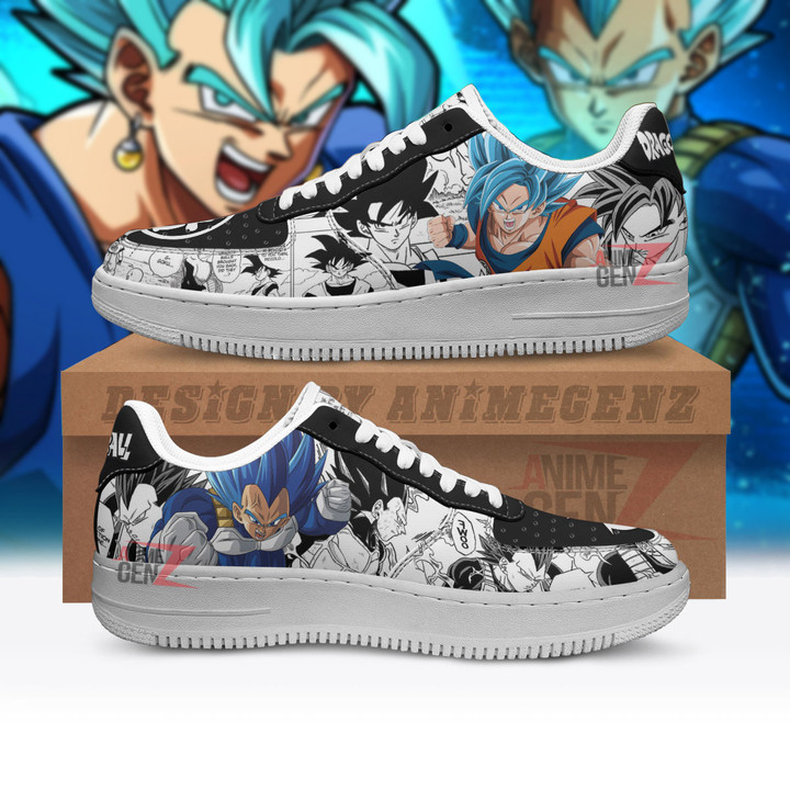 Dragon Ball Goku Vegeta Blue Sneakers Air Sneakers Custom Anime Shoes