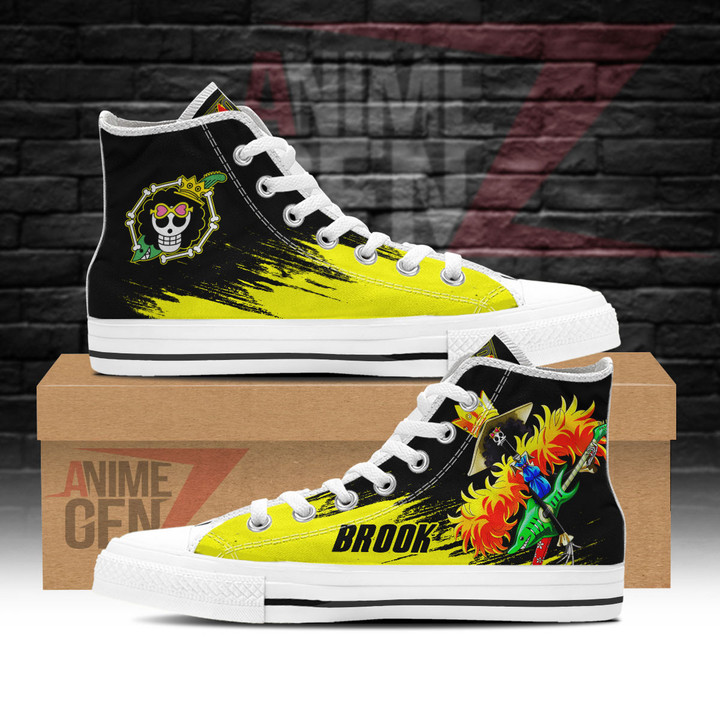 One Piece Brook High Top Shoes Custom Anime Sneakers