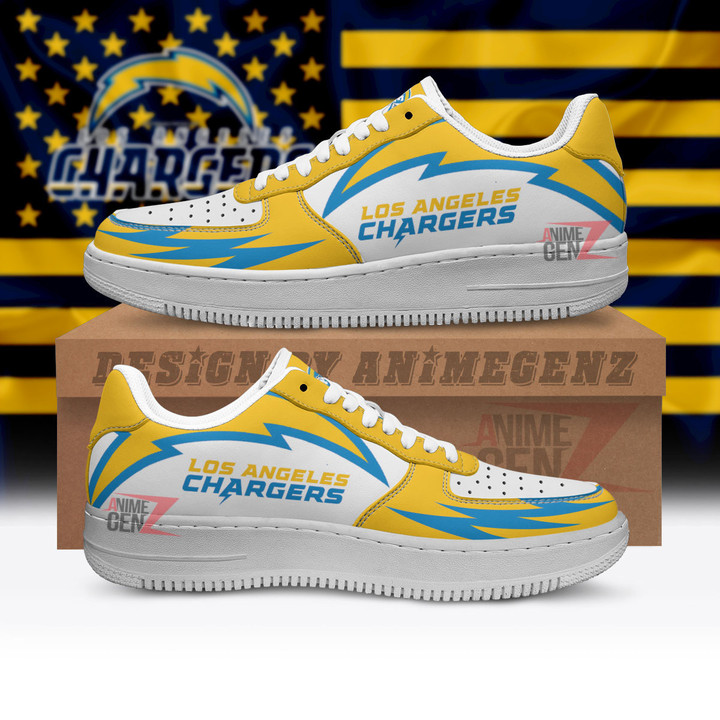 Los Angeles Chargers Air Sneakers NFL Custom Sports Shoes