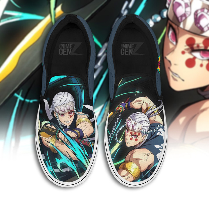 Demon Slayer Uzui Tengen Slip-on Shoes Custom Anime Sneakers