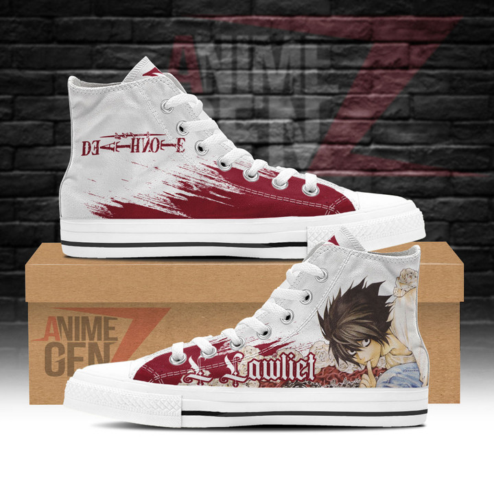 Death Note L High Top Shoes Custom Anime Shoes