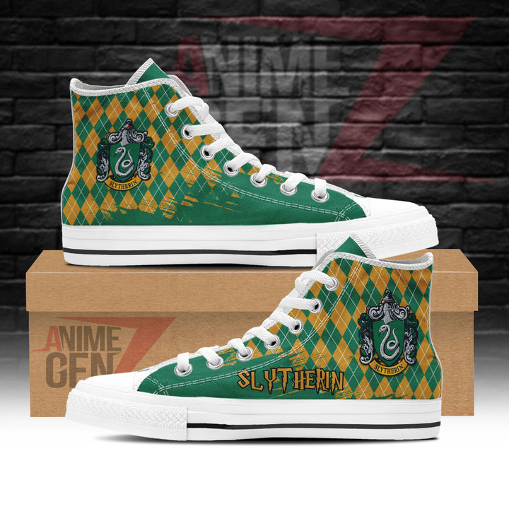 Harry Potter Slytherin High Top Shoes Custom Anime Shoes
