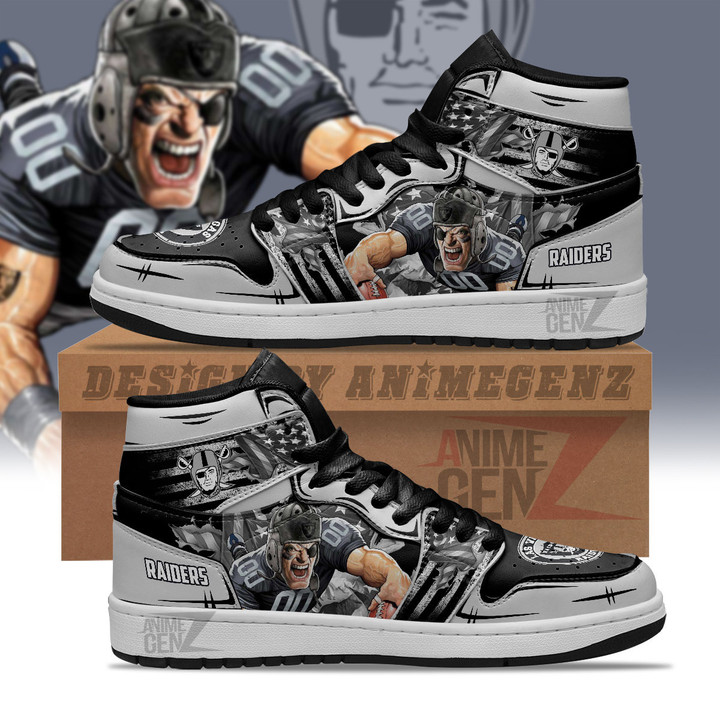Las Vegas Raiders JD Sneakers NFL Custom Sports Shoes