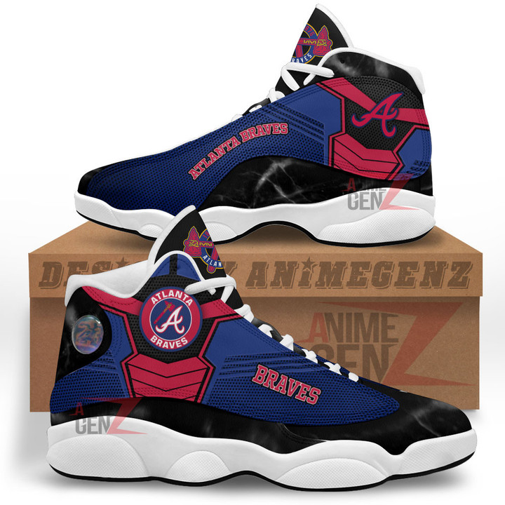 Atlanta Braves Air Jordan 13 Sneakers MLB Baseball Custom Sports Shoes