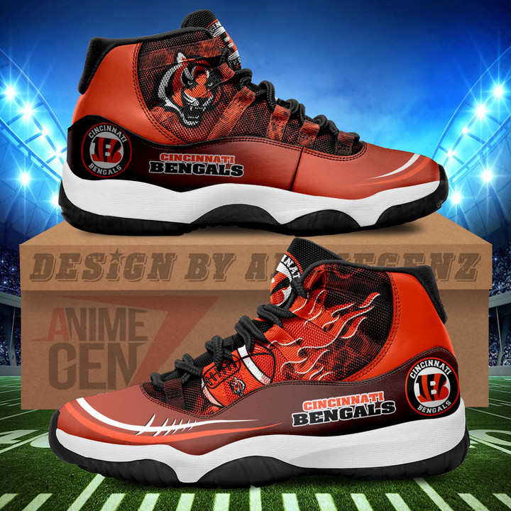 Cincinnati Bengals Air Jordan 11 Sneakers NFL Custom Sport Shoes