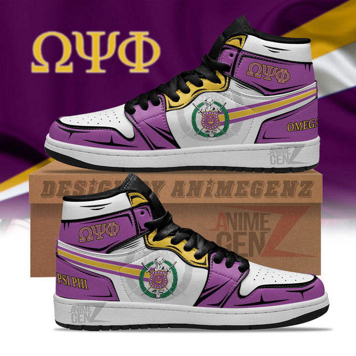 Omega Psi Phi JD Sneakers Fraternities Custom Shoes