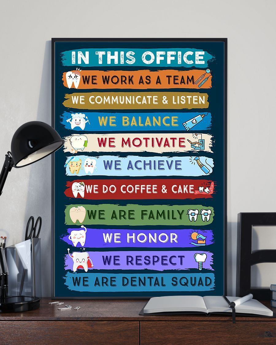 Professions Poster - Dentist In This Office Vertical Canvas - Wall Decor Visual Art