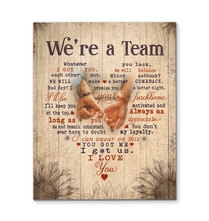 Couple Gift - We Are A Team - Canvas  Wall Art