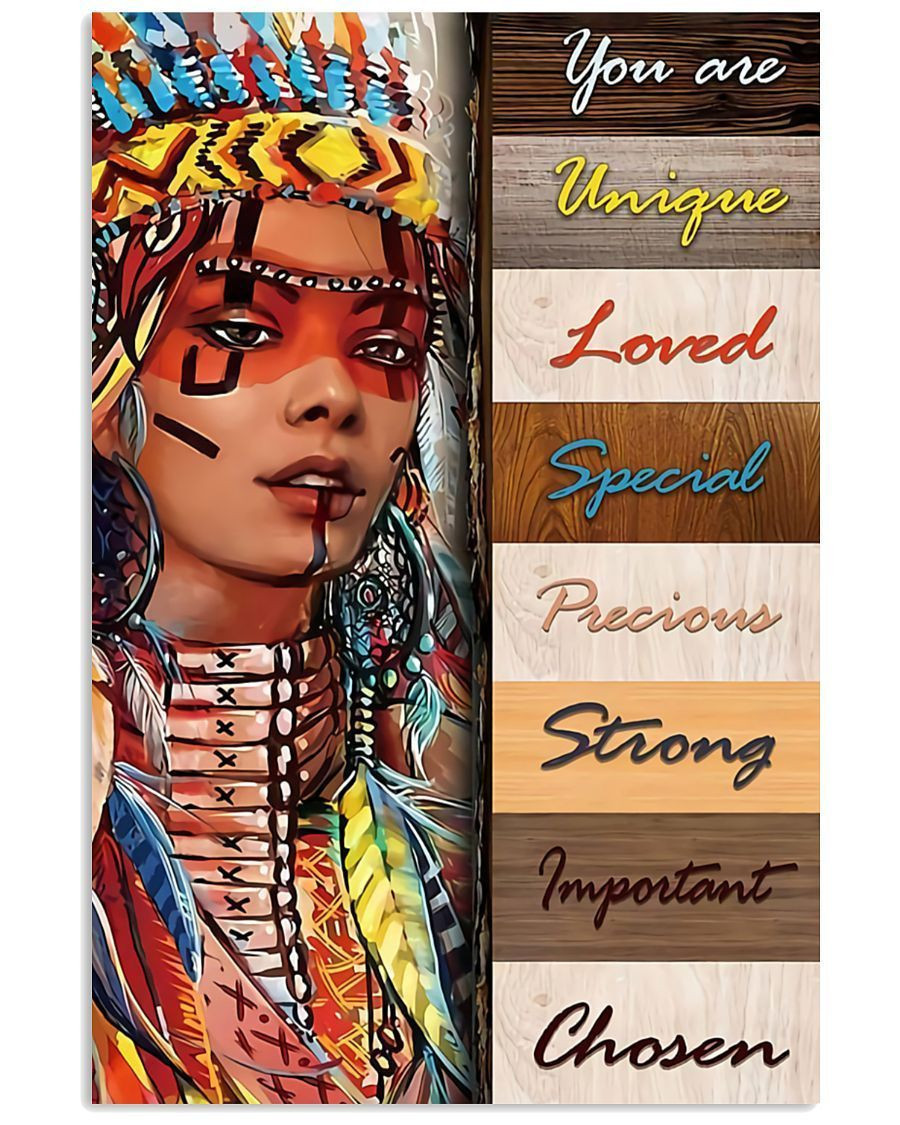 Native Girl Native American Vertical Canvas - Wall Decor Visual Art